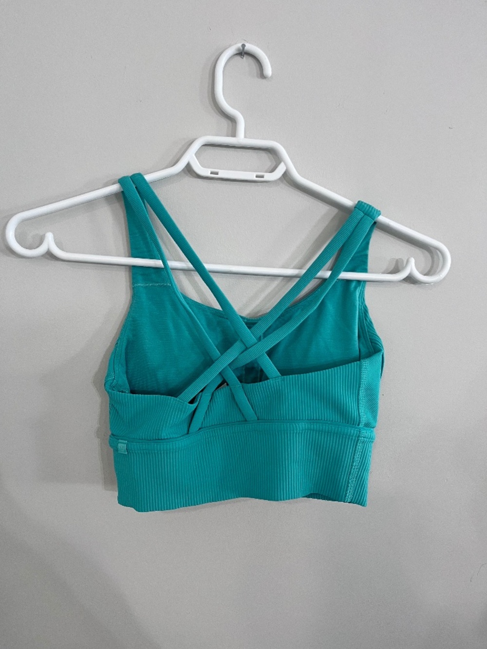 lululemon energy longline ribbed sport bra turquoise
